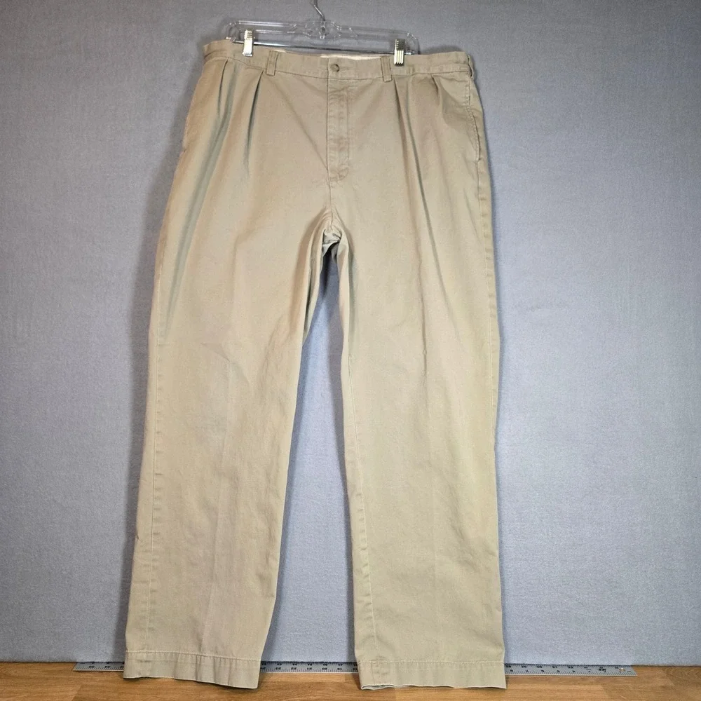 Polo Ralph Lauren‎ Pants Mens 40 X 32 Classic Polo Chino  Khaki Pleated  *Flaw